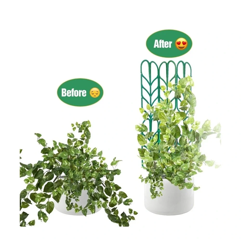 Peer Basic Plant Trellis Kit 6 Pack Green Climbing Plant Support Clip 2pc Bundle